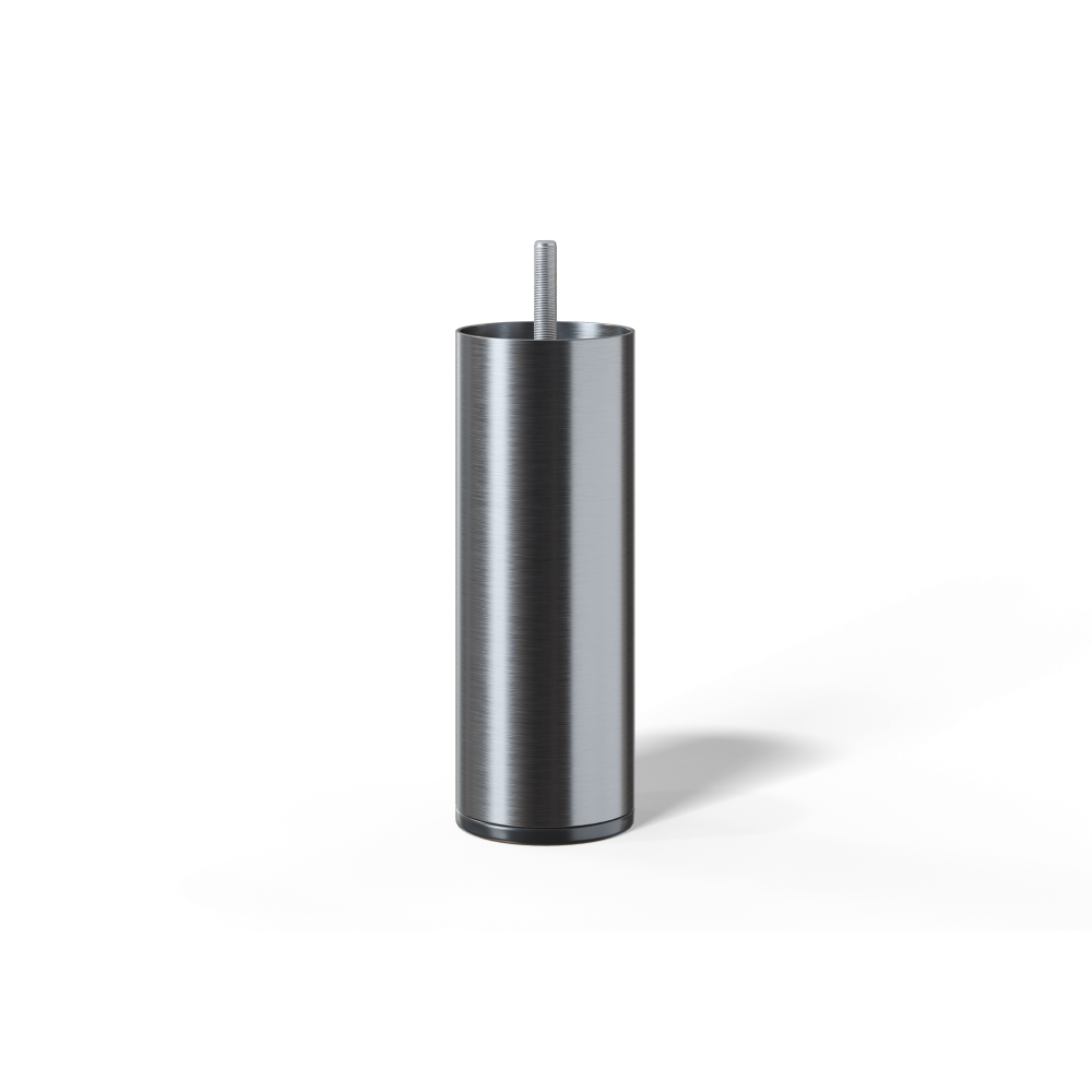 Silindrikujuline metalljalg harjatud 14cm