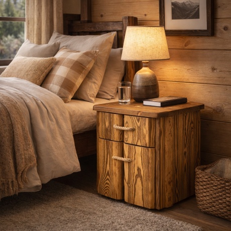 Nightstand Gustav with 2 drawers