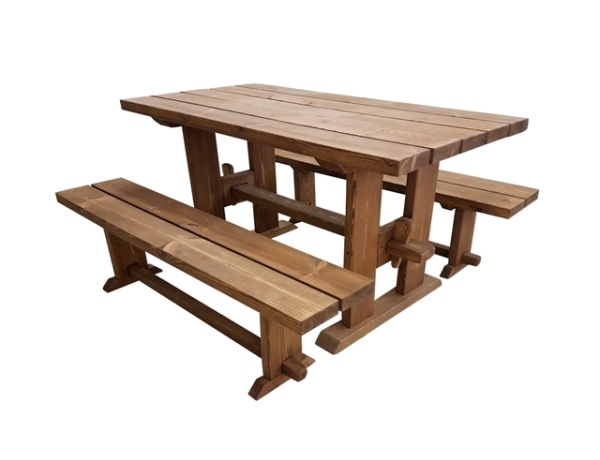 Garden table with two benches Artur