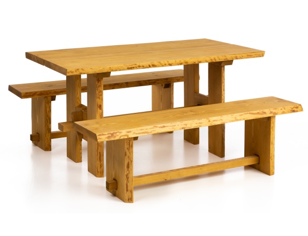 Garden table with two benches Gustav