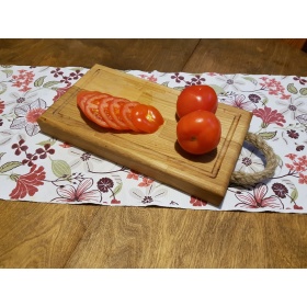 Lõikelaud tammepuidust, köiega