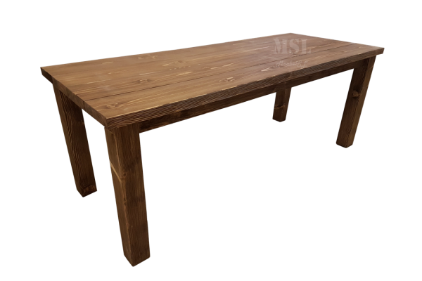 söögilaud 001, 200x78cm, (tumepruun)