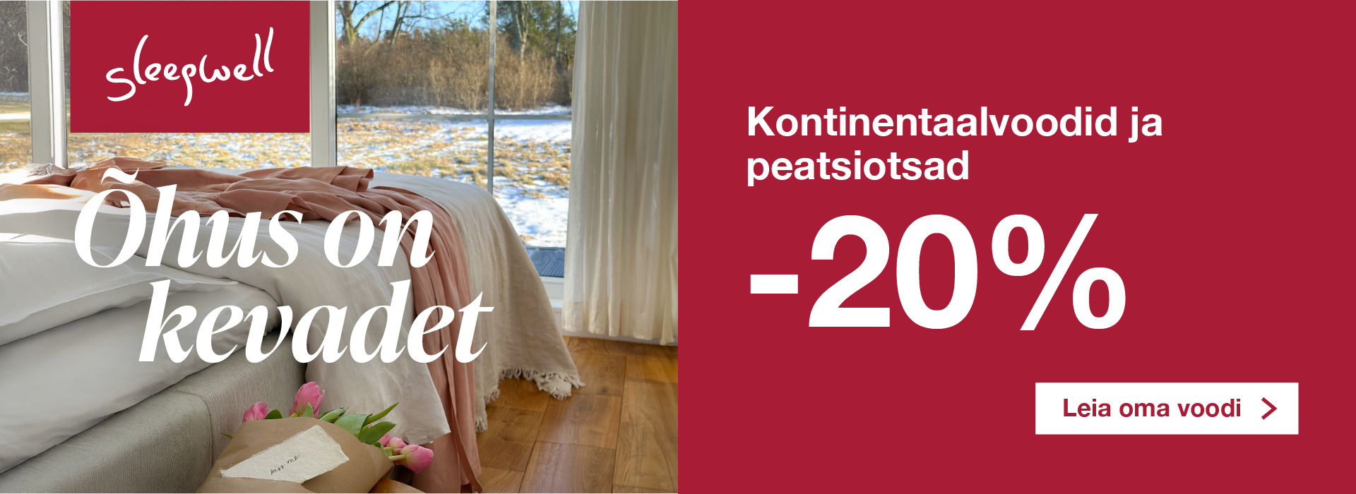 Sleepwell kontinentaalvoodid ja peatsid -20% 01.03-31.03.2026